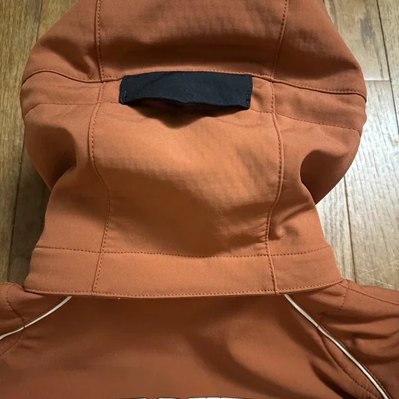 Harley-Davidson Women's Soft Shell Jacket Orange Motorcycle Biker Hooded M - Picture 10 of 11